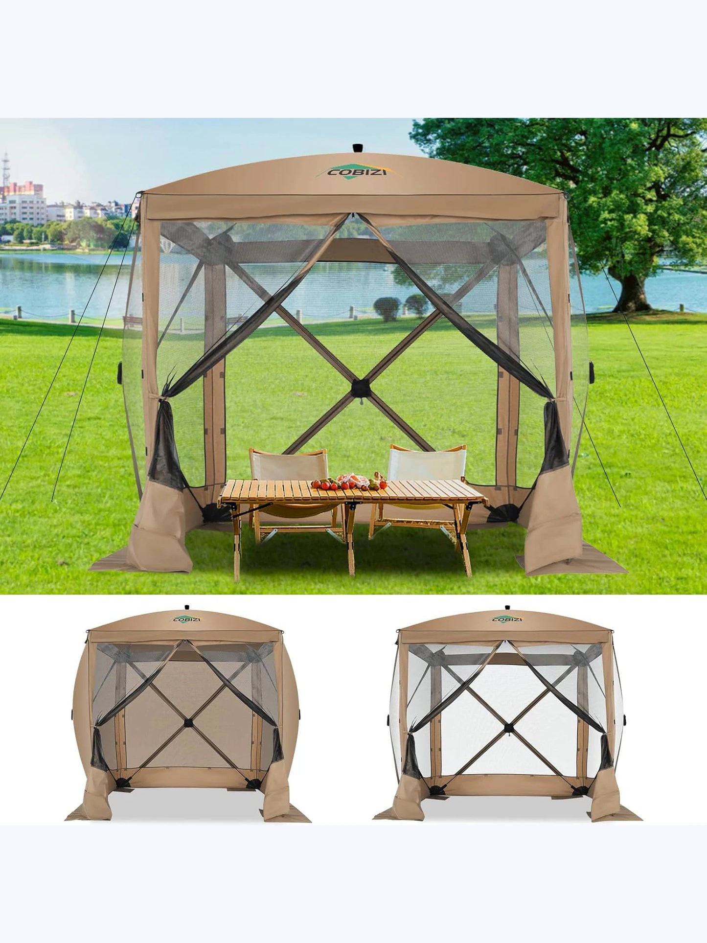 COBIZIC Pop Up Gazebo Outdoor Canopy Shelter With Bag