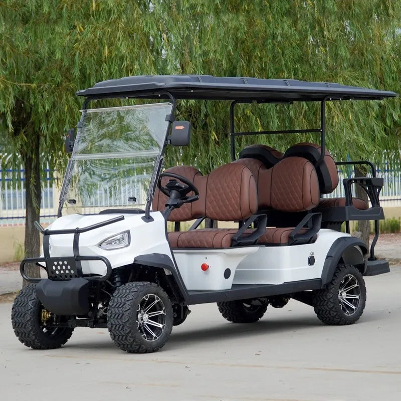 Hot Selling New Product Solar Panel Powered 4/5kw 10/12/14 Inch Tires 60V Electric Off-Road Vehicle Lithium Battery Golf Cart