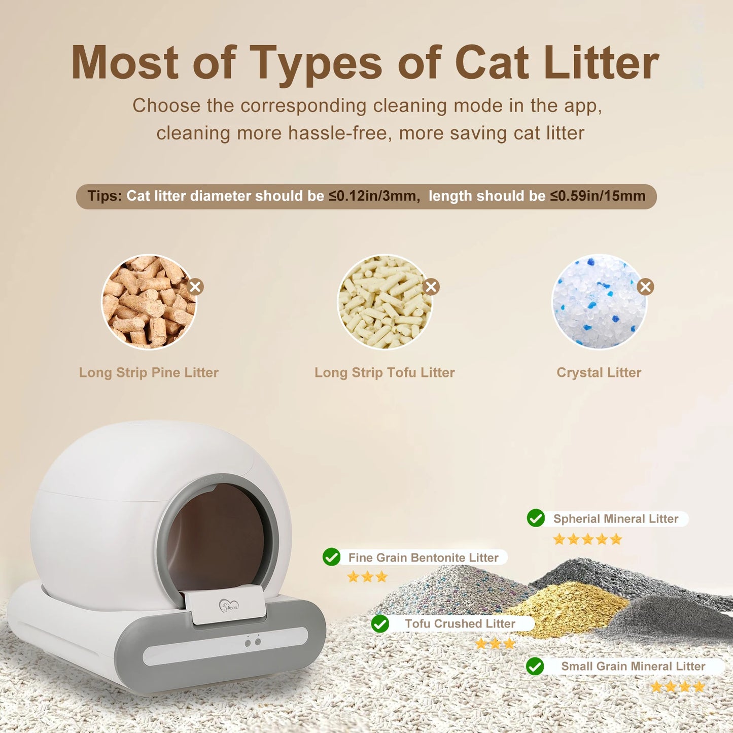 DOEL Self-Cleaning Cat Litter Box With App Control 2.4G