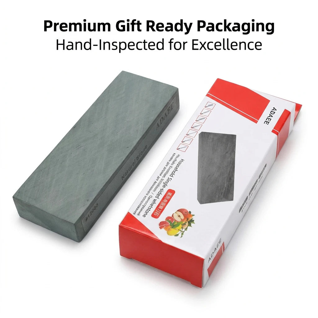 ADAEE Professional 12000# Natural Whetstone Large Size 200*75*29mm Sharpening Stone Ultra Fine Finishing Stone for Kitchen Knife
