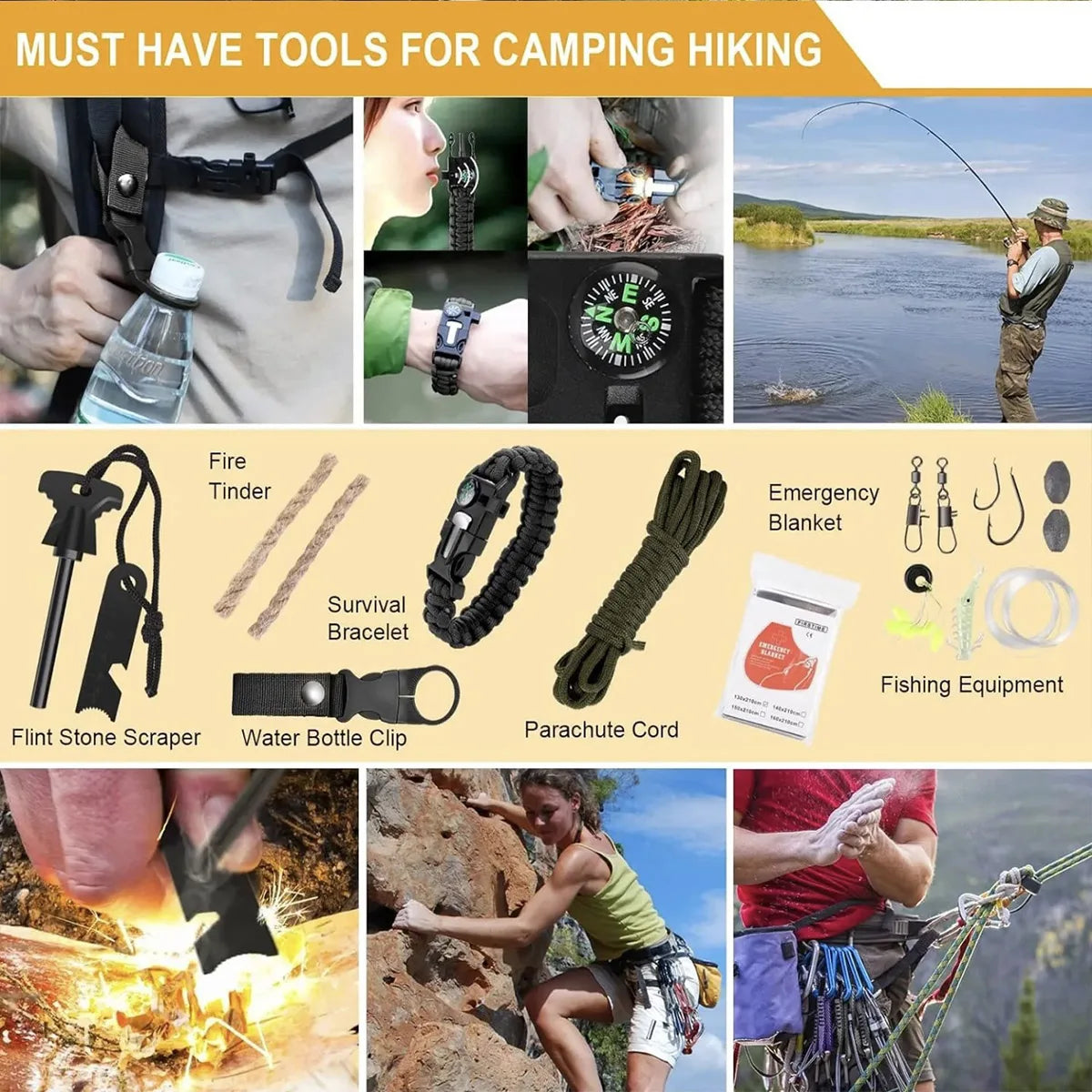 Outdoor Survival First Aid Kit For Camping And Emergency Needs