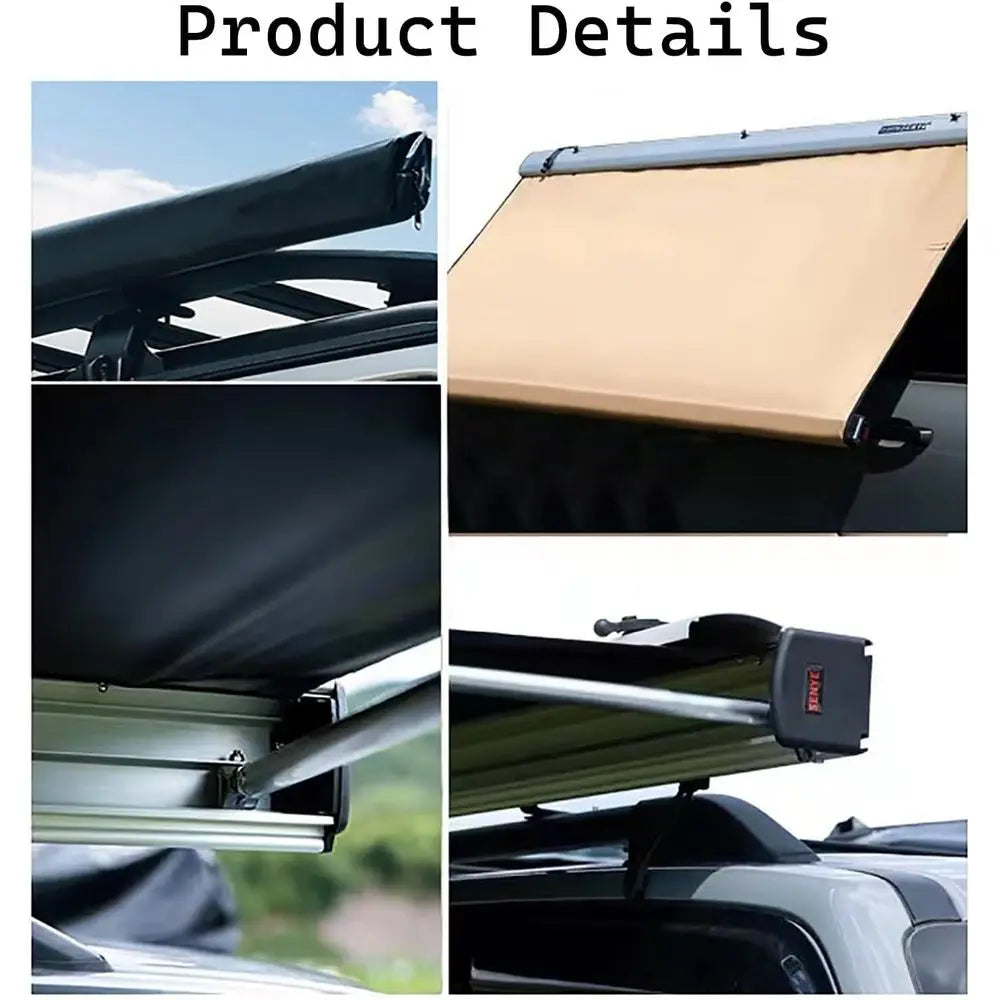 Vehicle Awning Roof Rack Pull Out Tent Sun Shade UV50