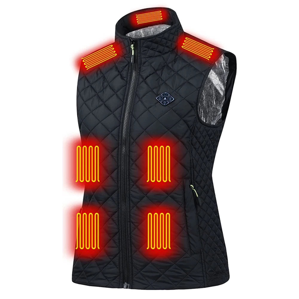 USB Heated Vest 21 Zone Unisex Electric Thermal Cotton Vest