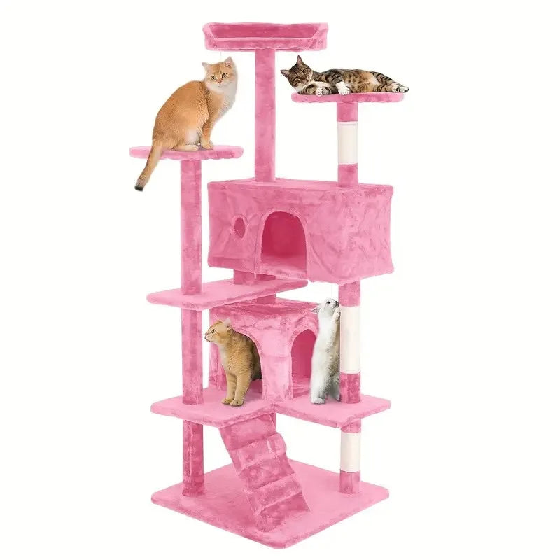 Cat Tree Tower With Sisal Posts And Dangling Ball