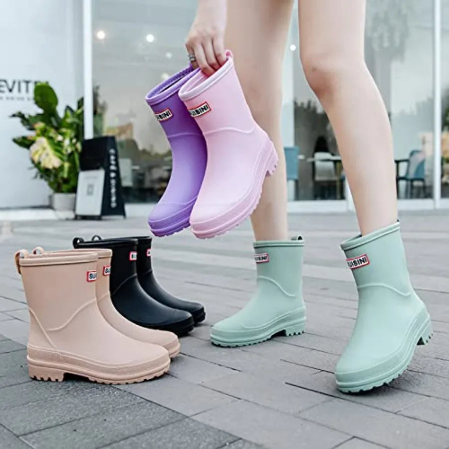Nutropa Waterproof Rain Boots For Women Anti Slip Garden Shoes