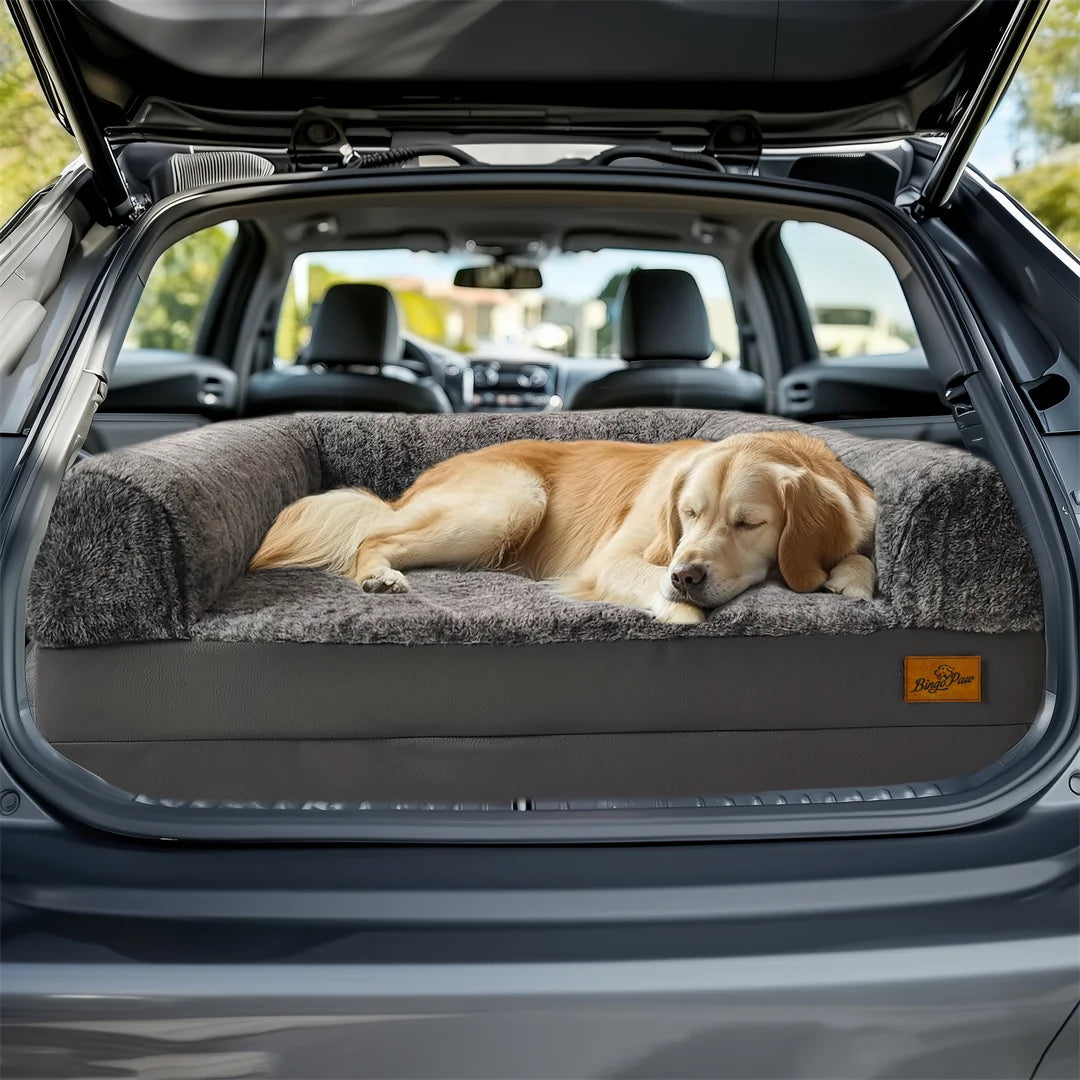 BINGOPAW Foldable Calming Orthopedic Dog Bed With Plush Cover