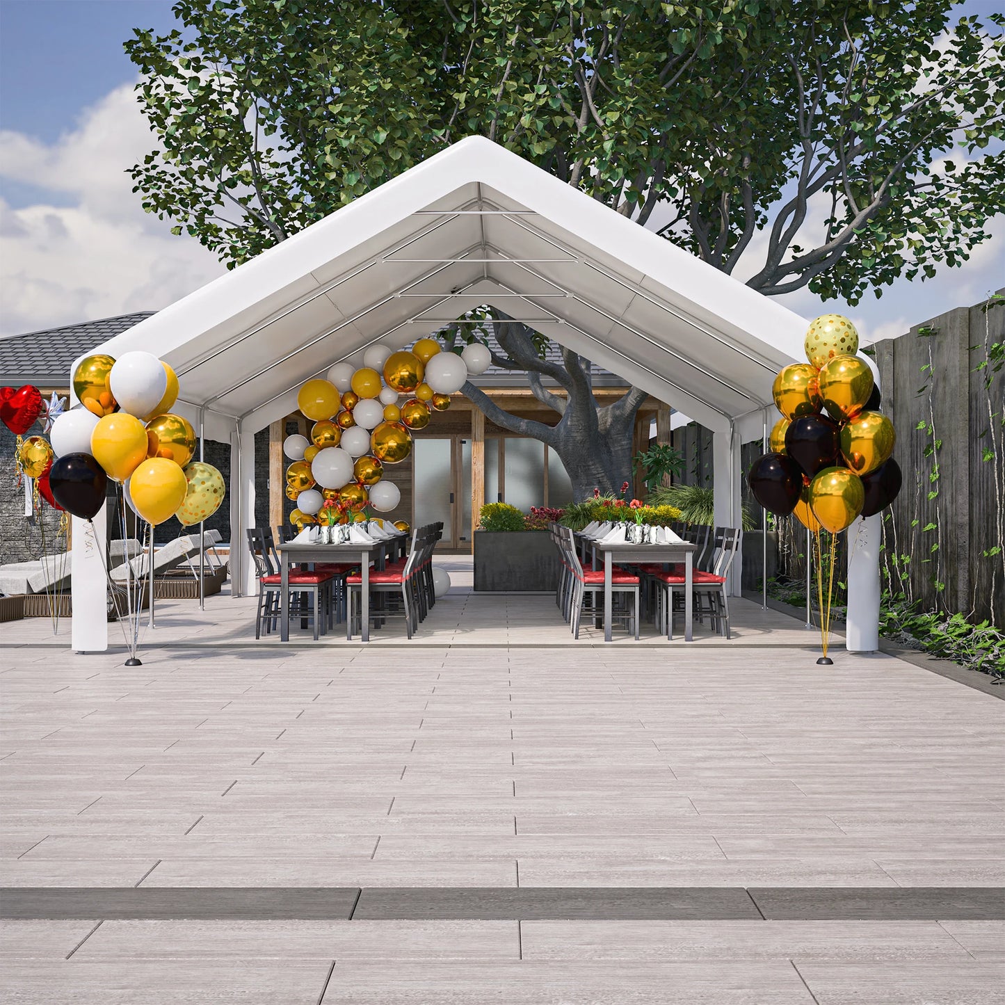 Outdoor Party Tent Canopy With Removable Sidewalls Storage Bags