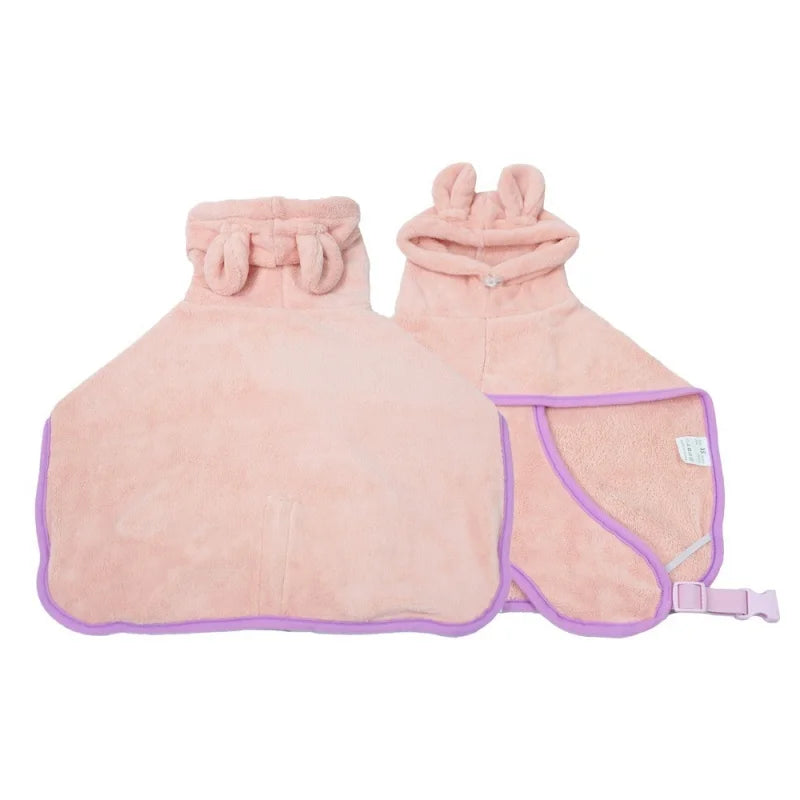 Dog Bathrobe Super Absorbent Microfiber Towel Quick Dry For Pets