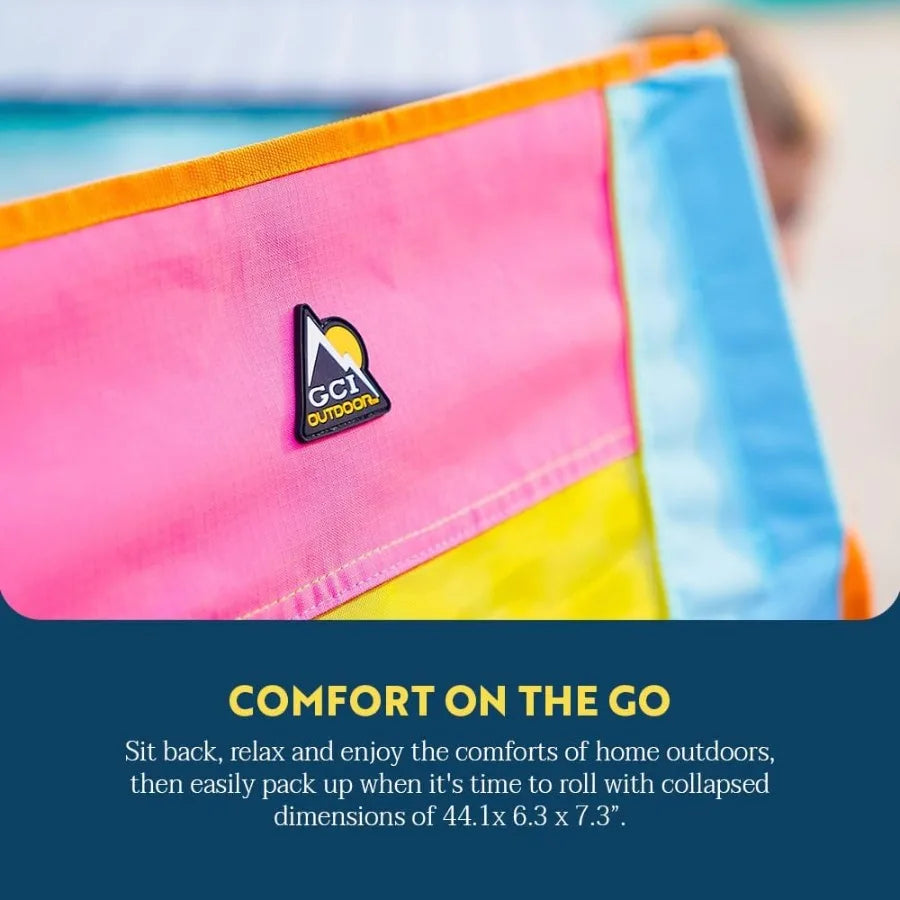Comfort Pro Rocker Camping Chair With Builtin Drink Holder