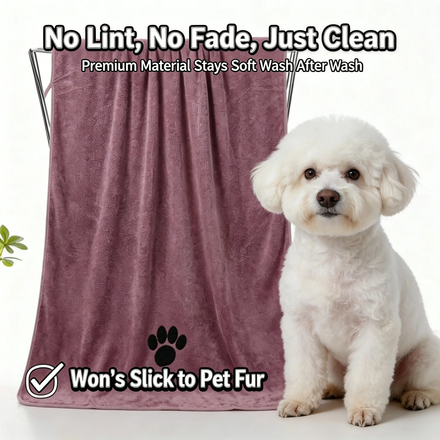 Pet Bath Towel Microfiber Super Absorbent Quick Dry Dogs Cats