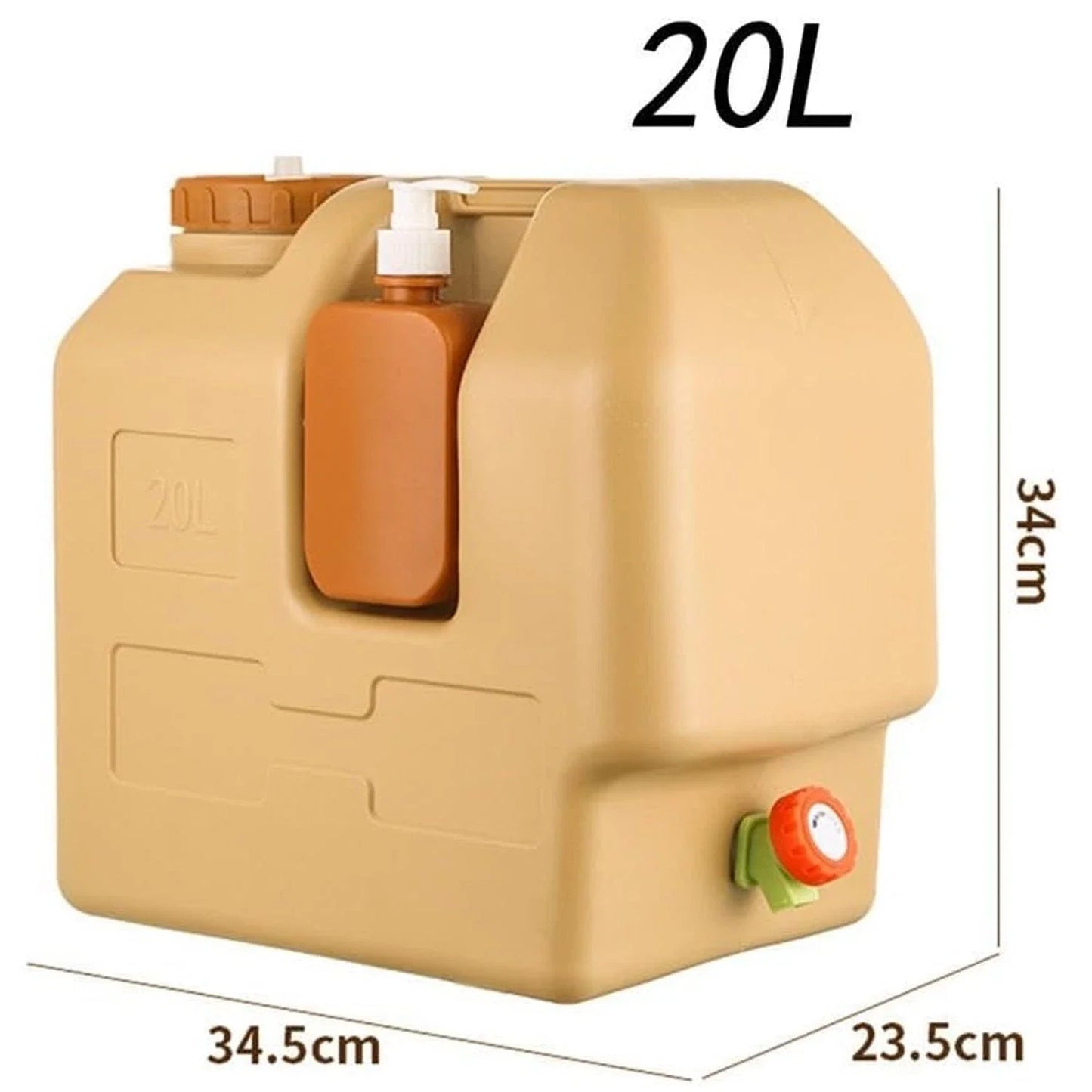 20L Emergency Water Container Large-Capacity Portable Camping Water Bag With Spigot Water Storage Jug For Outdoor Picnic Hiking