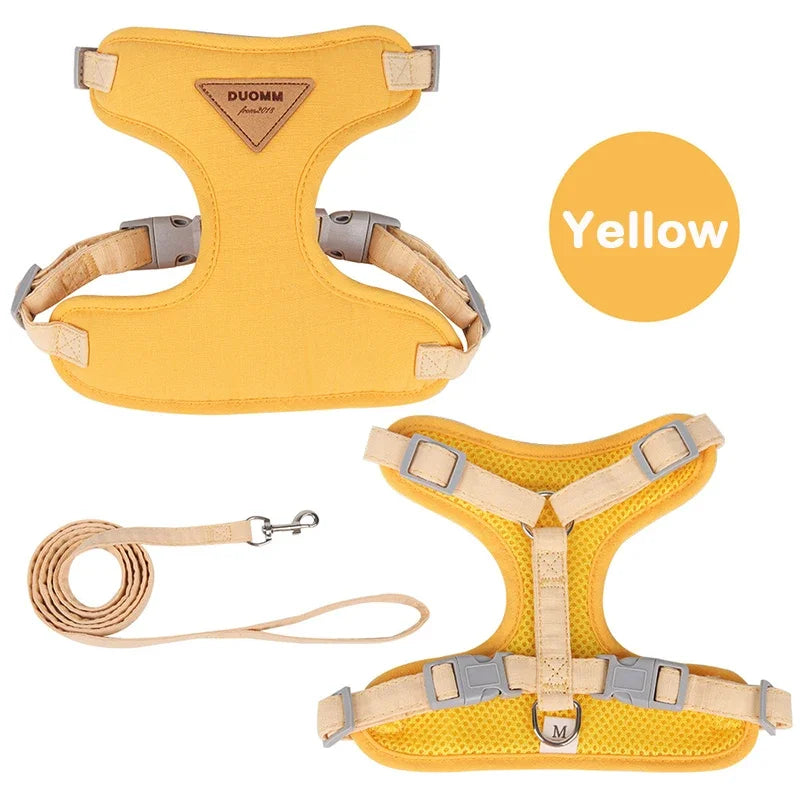 Breathable Puppy Harness And Leash Set For Small And Medium Dogs And Cats