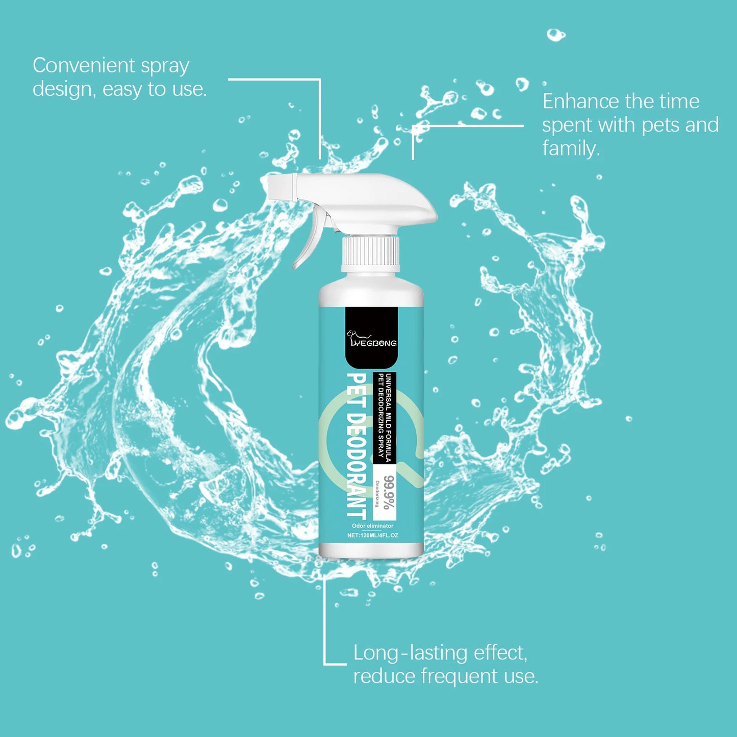 YEGBONG Pet Deodorant Spray For Odor Removal And Pet Health Care