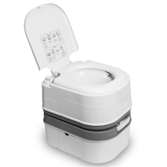 Portable Camping Toilet With Tissue Storage, Leak-Proof Design Indoor Outdoor