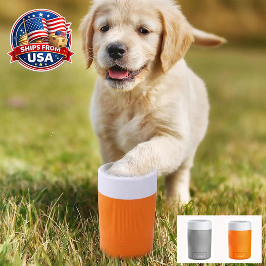 Portable Dog Paw Washer Cup With Silicone Brush Mud Removal