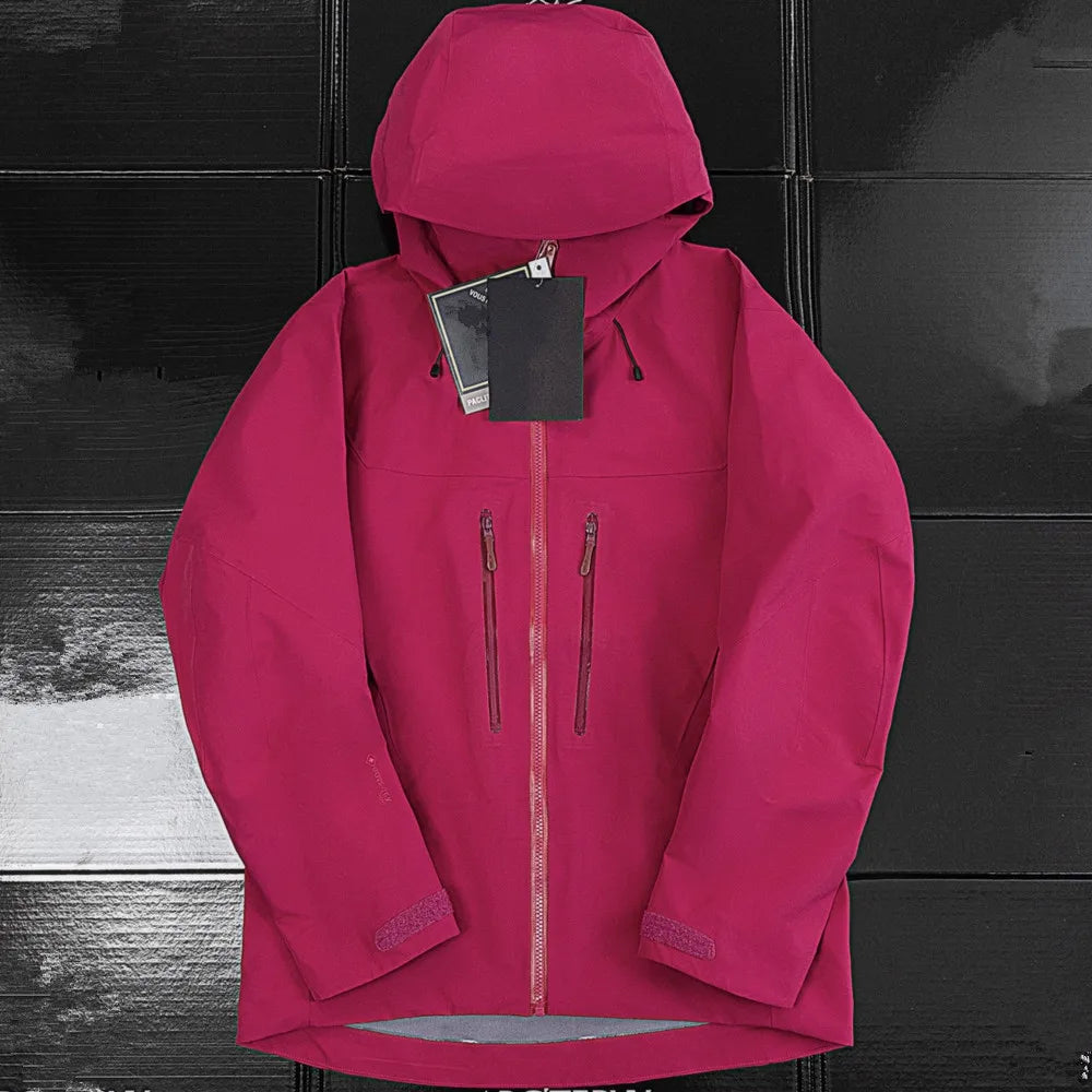 Three Layer Waterproof Windbreaker Jacket Unisex Camping Hiking