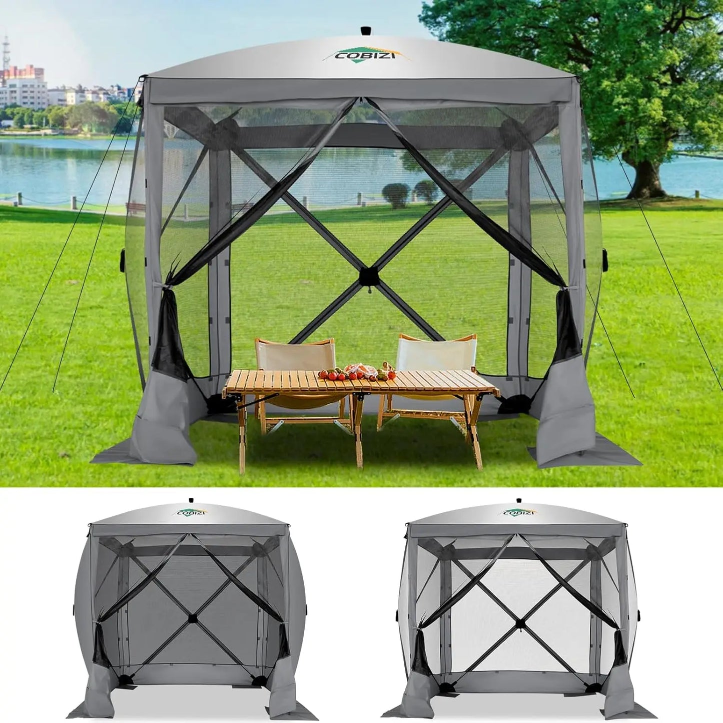 COBIZIC Pop Up Gazebo Outdoor Canopy Shelter With Bag