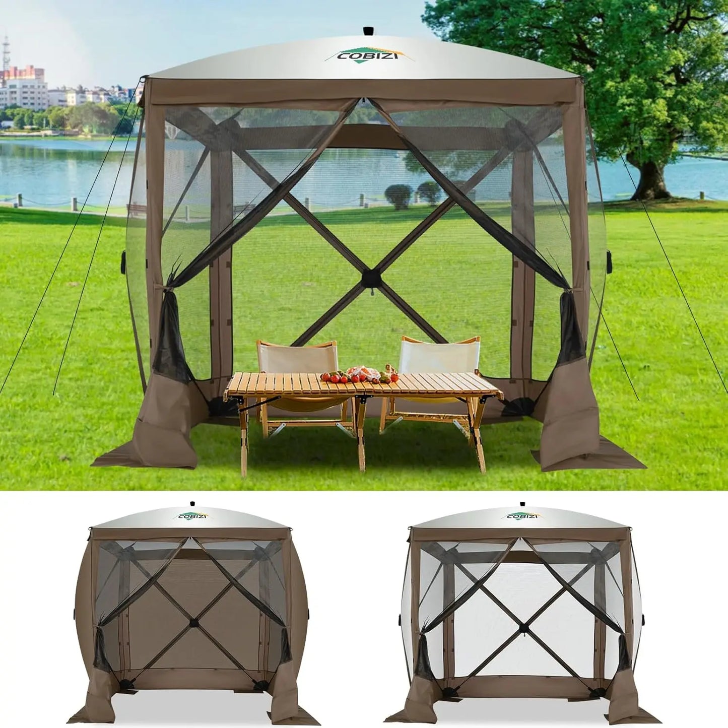 COBIZIC Pop Up Gazebo Outdoor Canopy Shelter With Bag