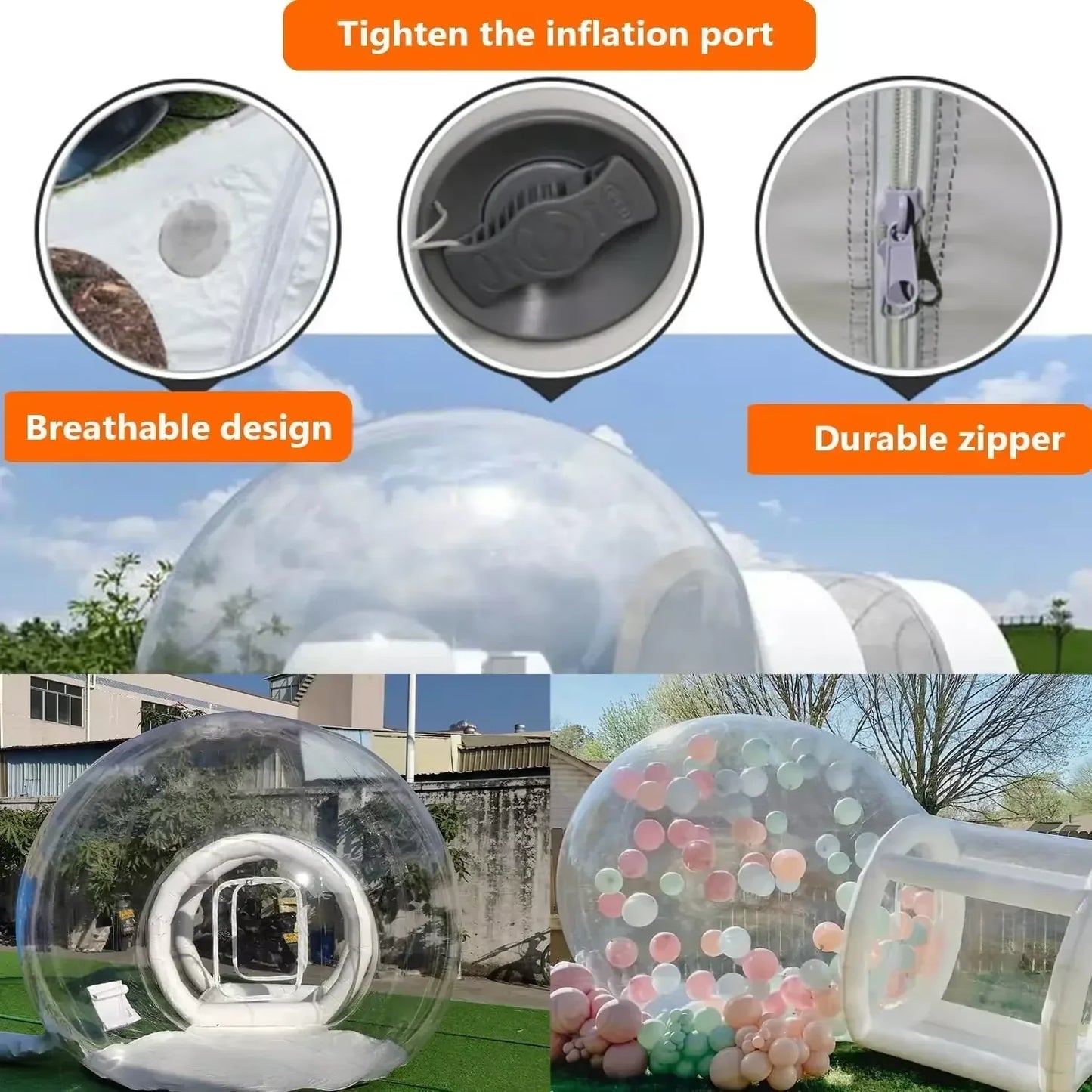 Inflatable Bubble Tent Dome For Kids Parties And Weddings
