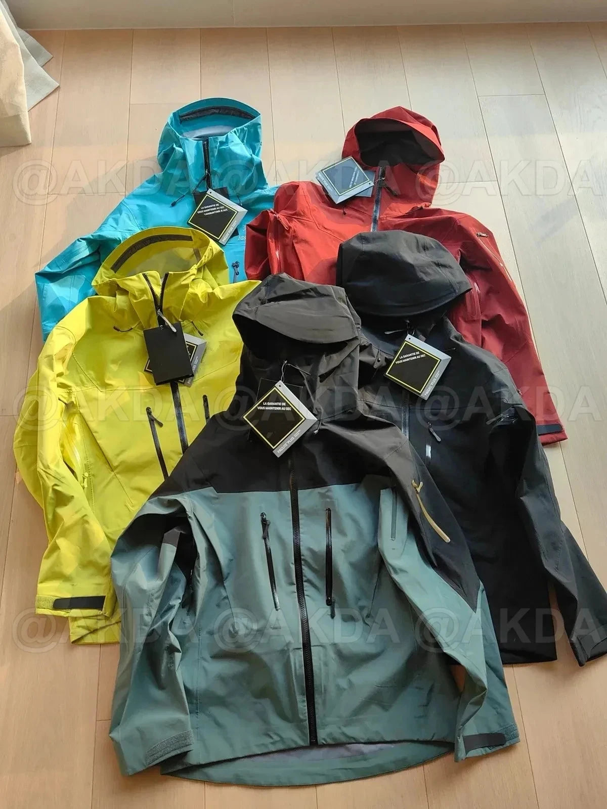 Three Layer Waterproof Windbreaker Jacket Unisex Camping Hiking