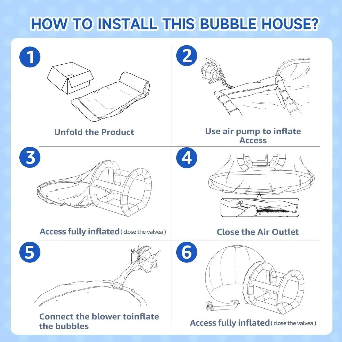 Inflatable Bubble Tent Dome For Kids Parties And Weddings