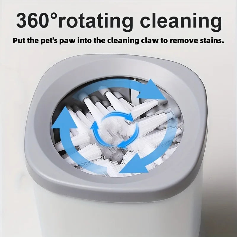 Portable Dog Paw Washer Cup With Silicone Brush Mud Removal