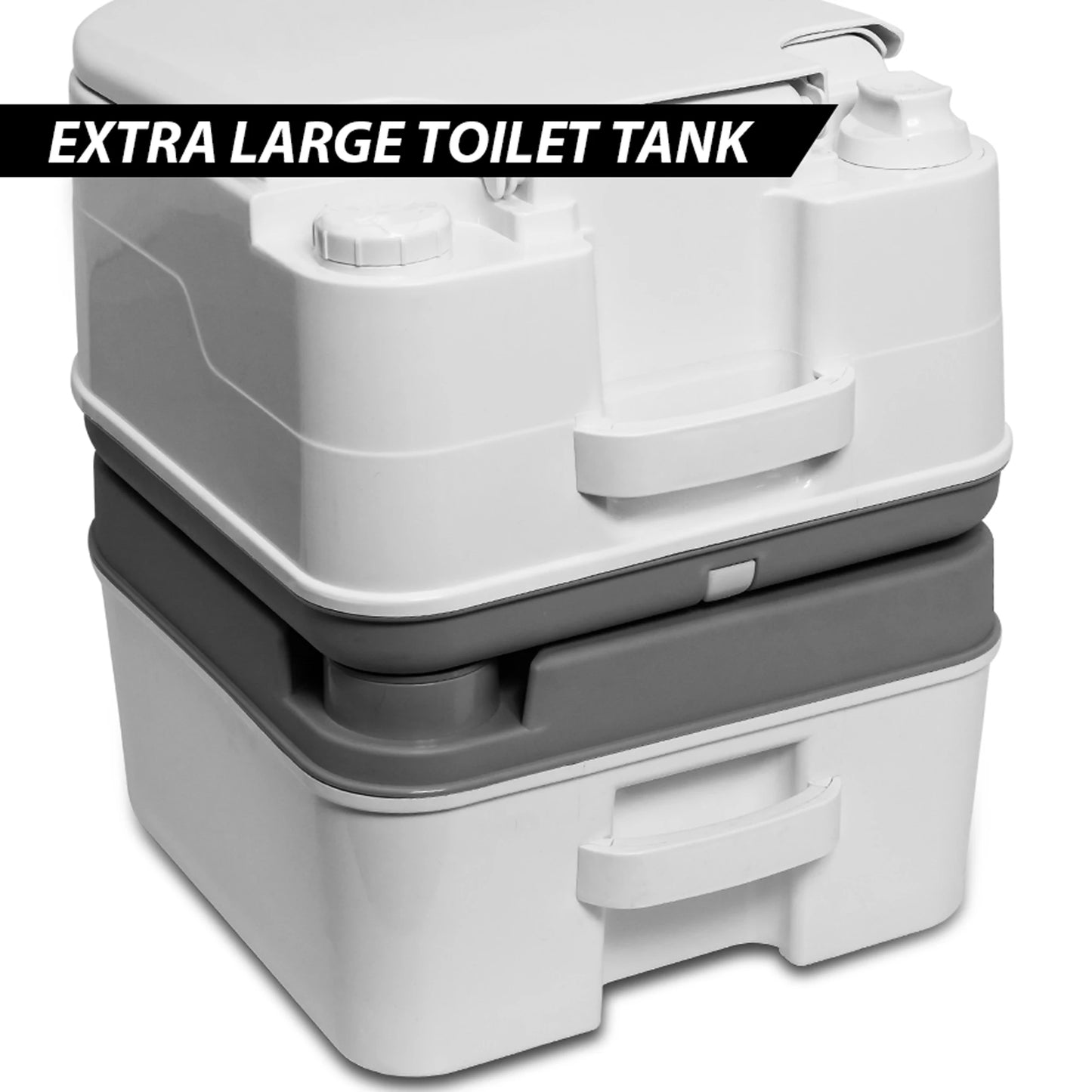 Portable Camping Toilet With Tissue Storage, Leak-Proof Design Indoor Outdoor