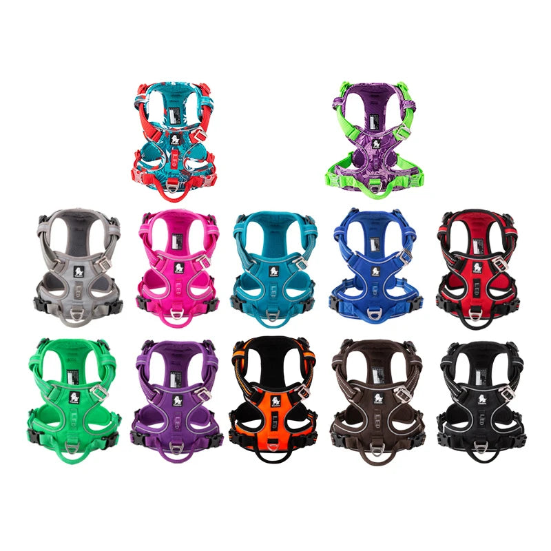 TRUELOVE CN Reflective Nylon Dog Harness No Pull Adjustable
