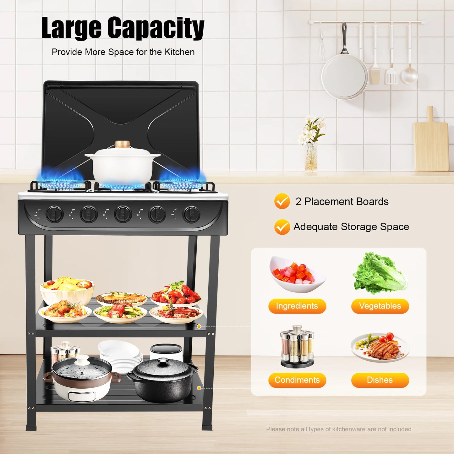 Natural Gas 5-Burner Outdoor Stove With Manual Ignition