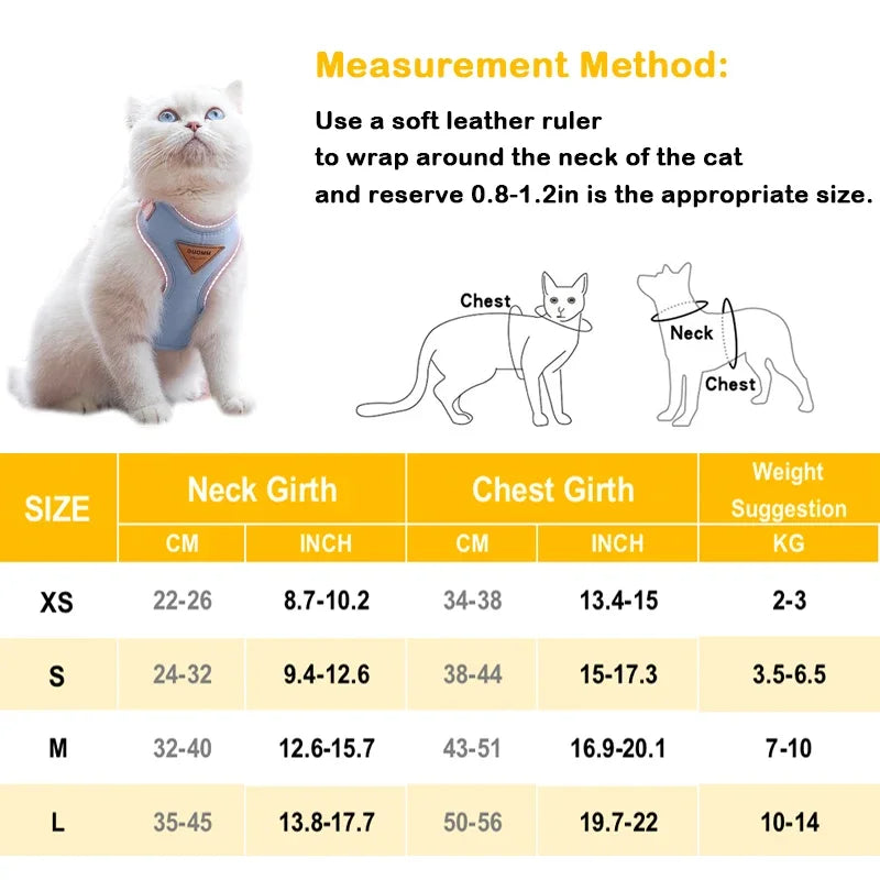 Breathable Puppy Harness And Leash Set For Small And Medium Dogs And Cats