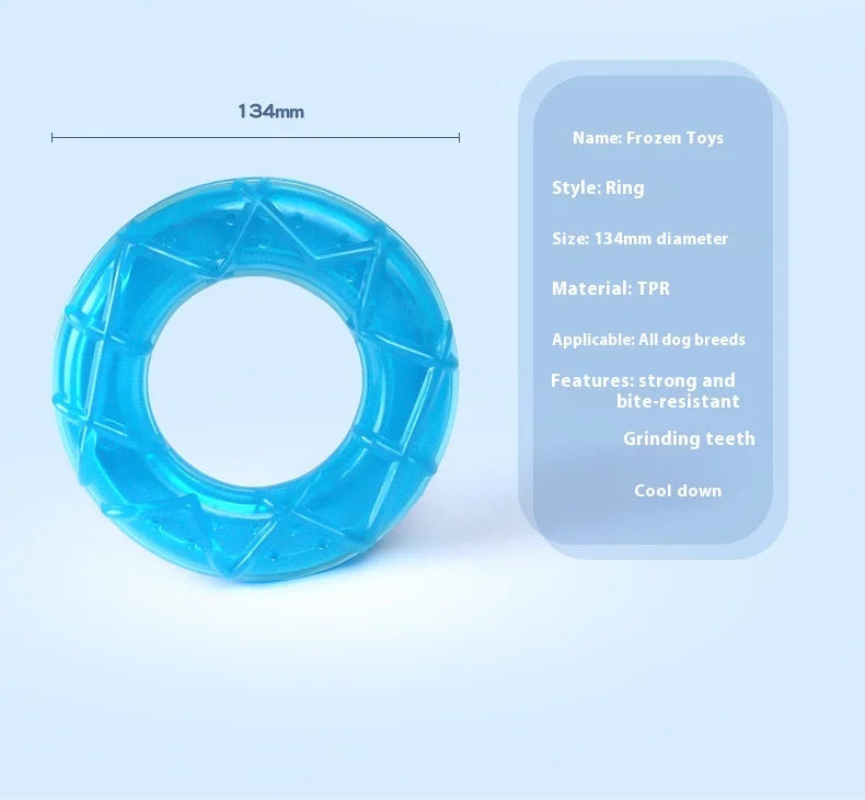 Durable Chew-Resistant Dog Ice Cube Toy, Water-Filled, Frozen, Summer Cooling, Interactive Artifact, Suitable for Large, Medium,