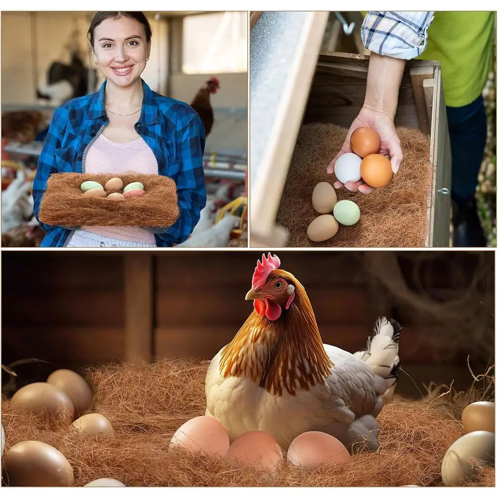 12-Pack Natural Coconut Fiber Nest Box Pads For Hens