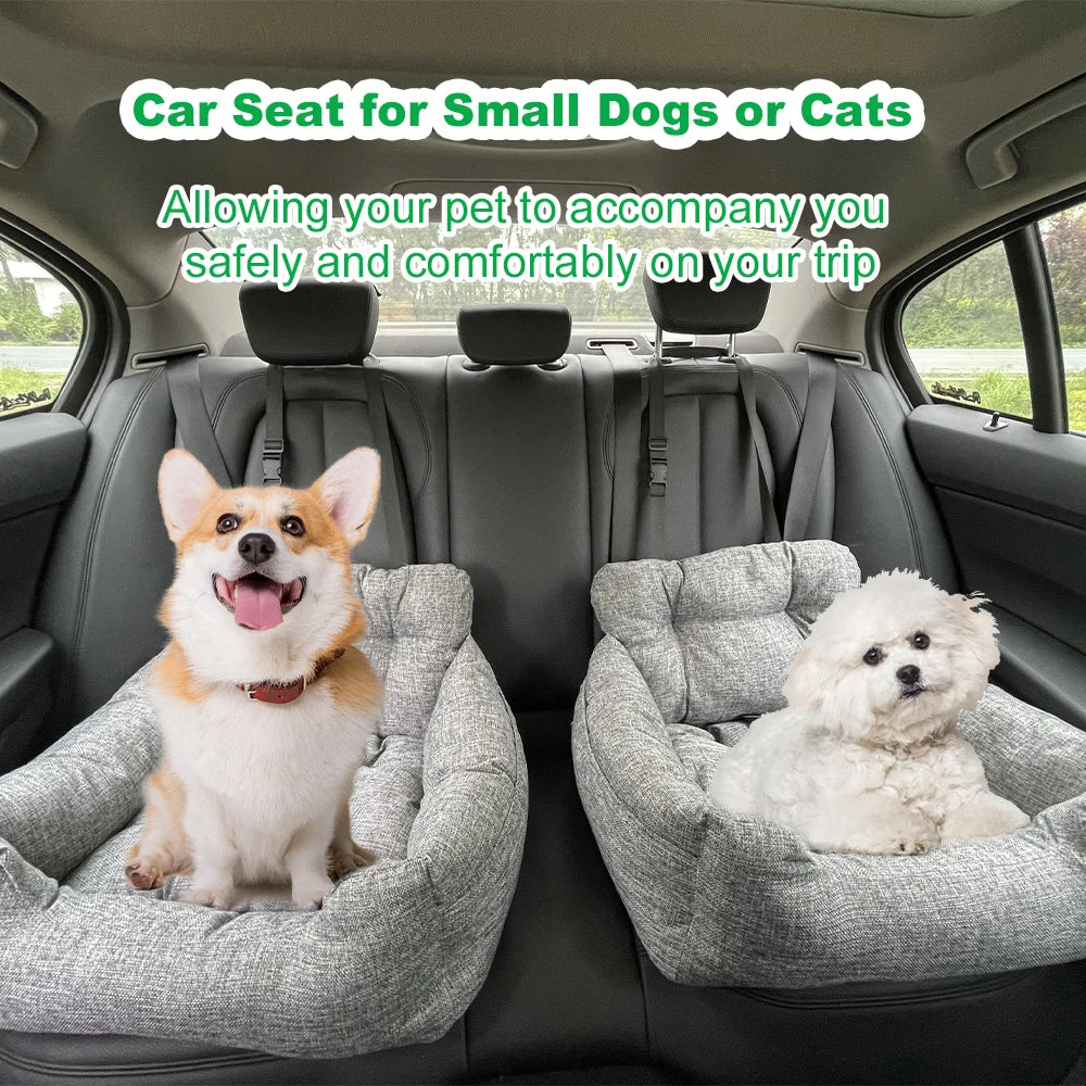 Pet Carrier Seat With Safety Strap For Dogs And Cats