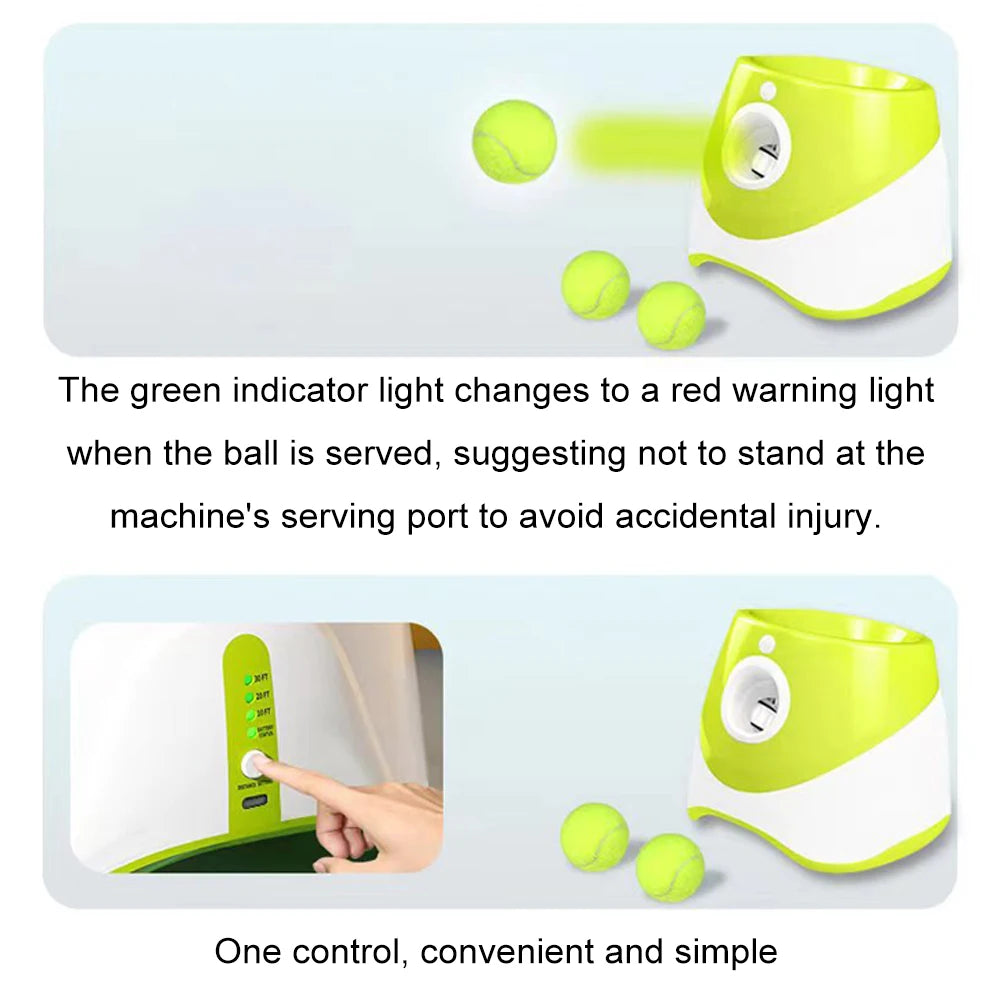 Automatic Dog Ball Launcher Fetch Machine With 3 Tennis Balls