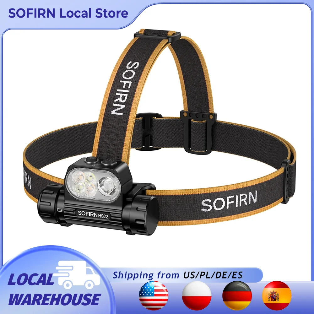 Sofirn HS22 Headlamp 2500lm USB C Rechargeable With CCT Adjustable