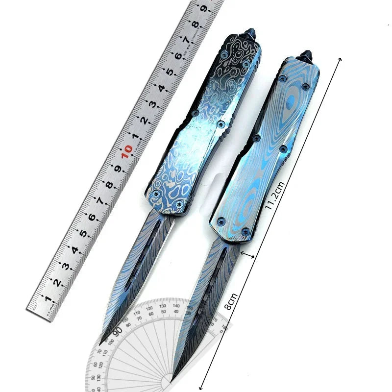 High-quality all-steel handle outdoor knife, portable high-hardness tactical knife, wilderness survival self-defense knife