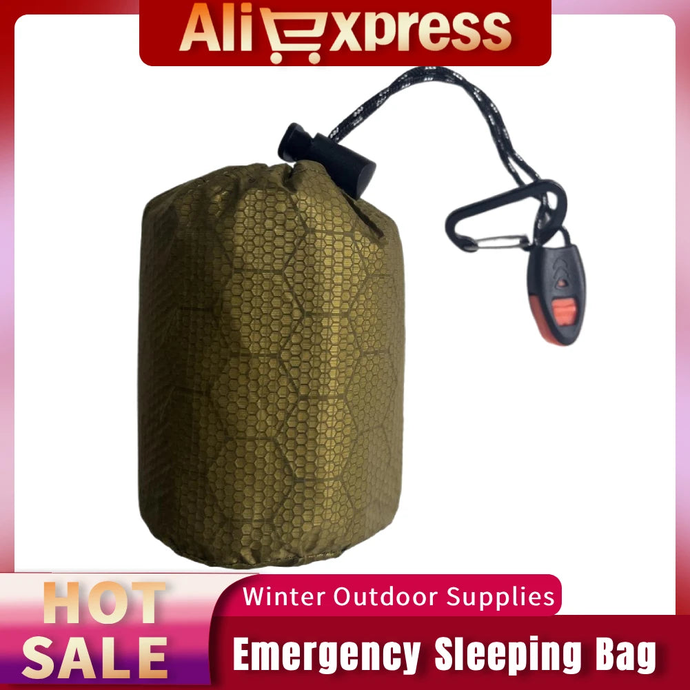 Emergency Sleeping Bag Portable Survival Blanket Bivy Sack For Camping