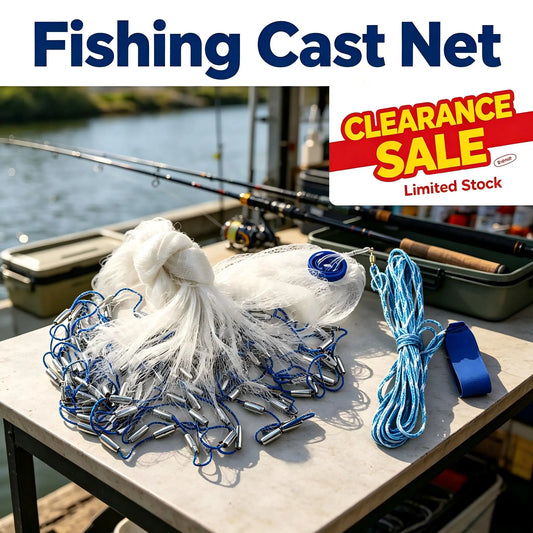 Bymaocar Hand Throw Fishing Cast Net For Bait Fish Trap