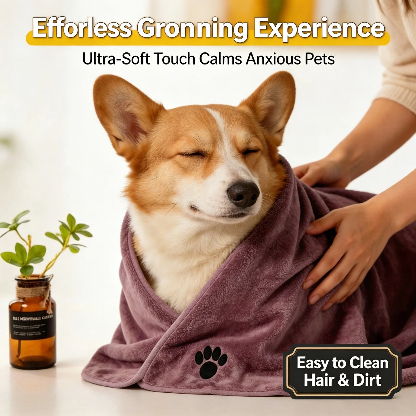 Pet Bath Towel Microfiber Super Absorbent Quick Dry Dogs Cats