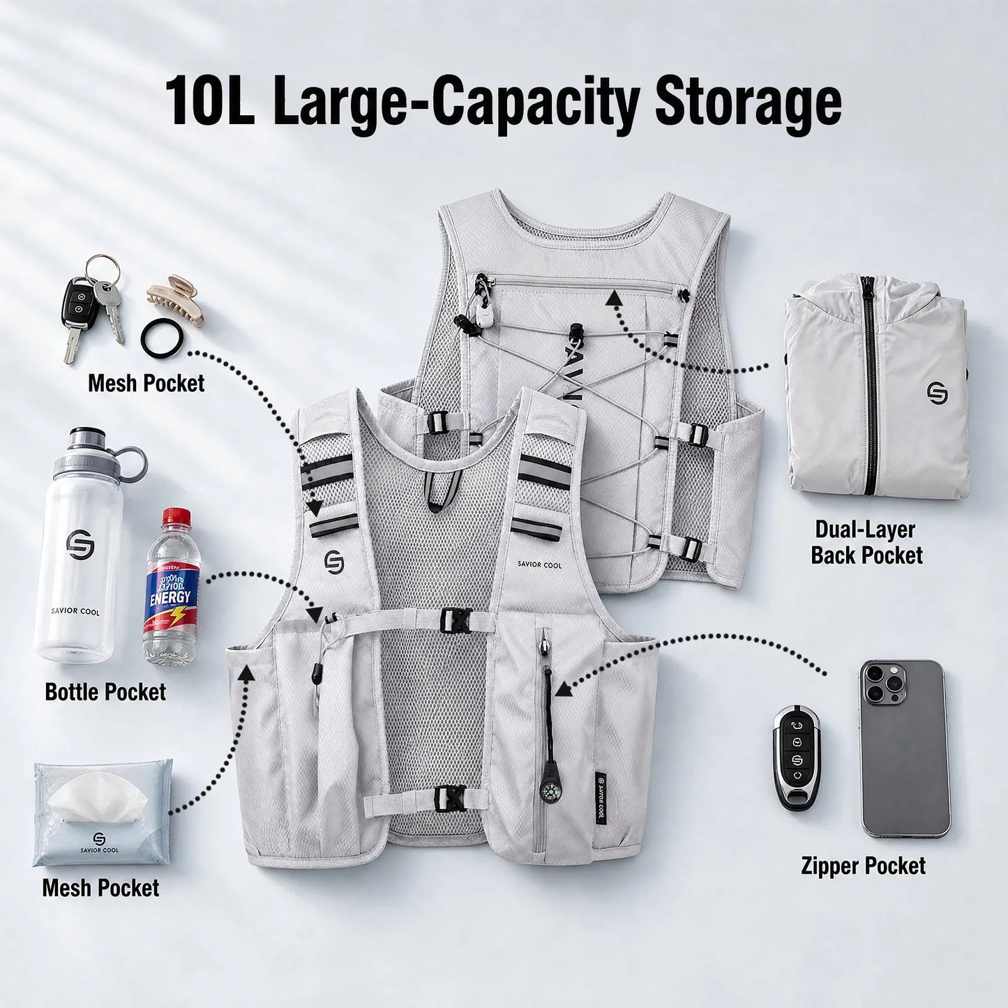 Snow Deer Outdoor Cooling Vest With Built-In Water Bladder