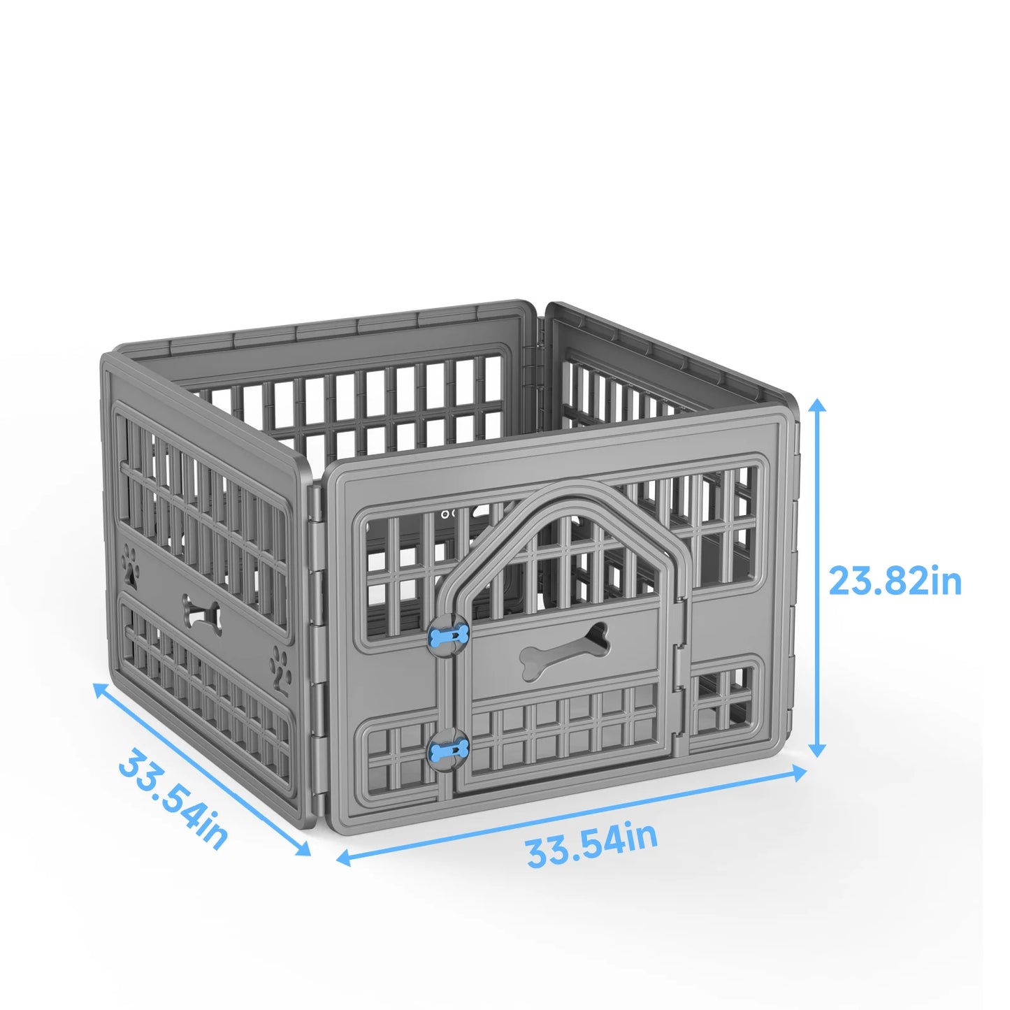 NONECN Resin Dog Playpen With Lockable Door Portable Pet Fence