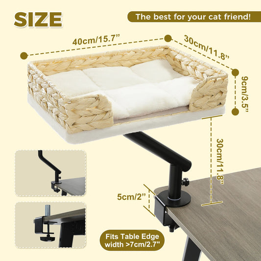 PAWZ Road Cat Desk Bed With 360 Degree Rotatable Stand For Indoor Cats