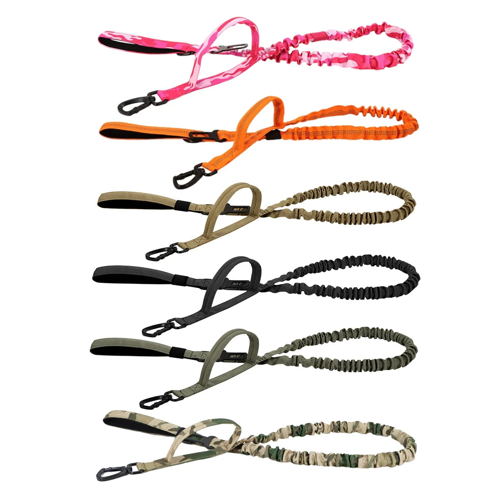 PETRAVELCN Military Dog Leash With Quick Release And Dual Handles