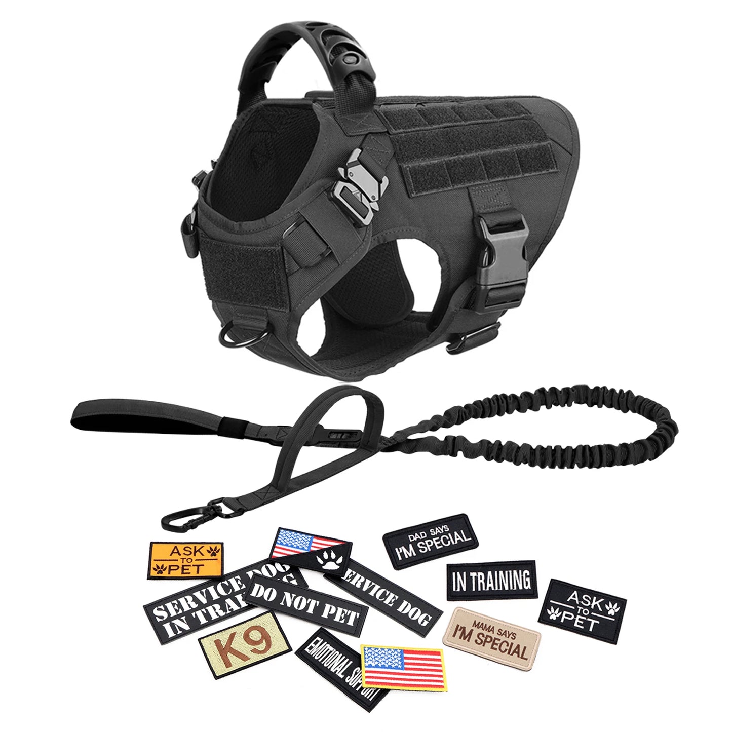 PETRAVELCN Military Style Dog Harness Vest For Malinois Training