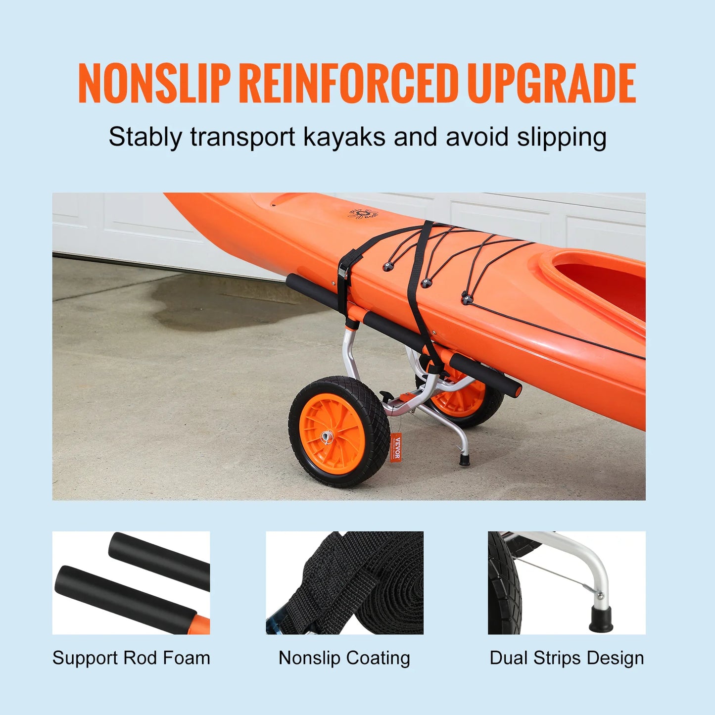 SucceBuy Kayak Cart 450lbs Detachable Canoe Trolley