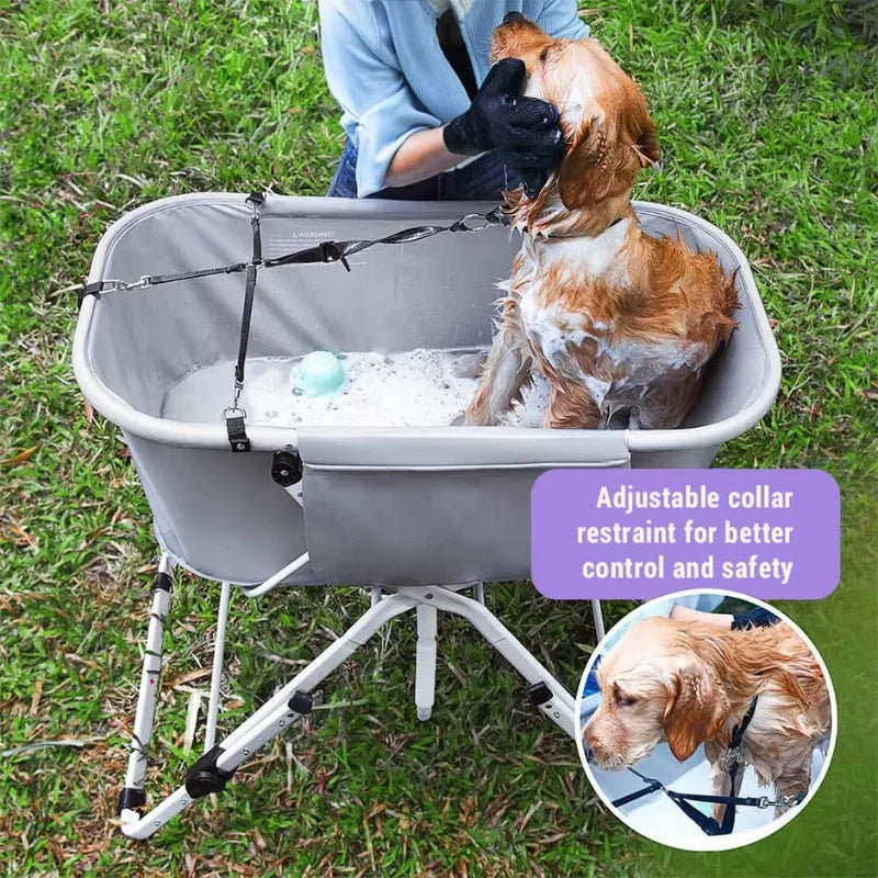 Foldable Elevated Dog Bath Station For Grooming Pets