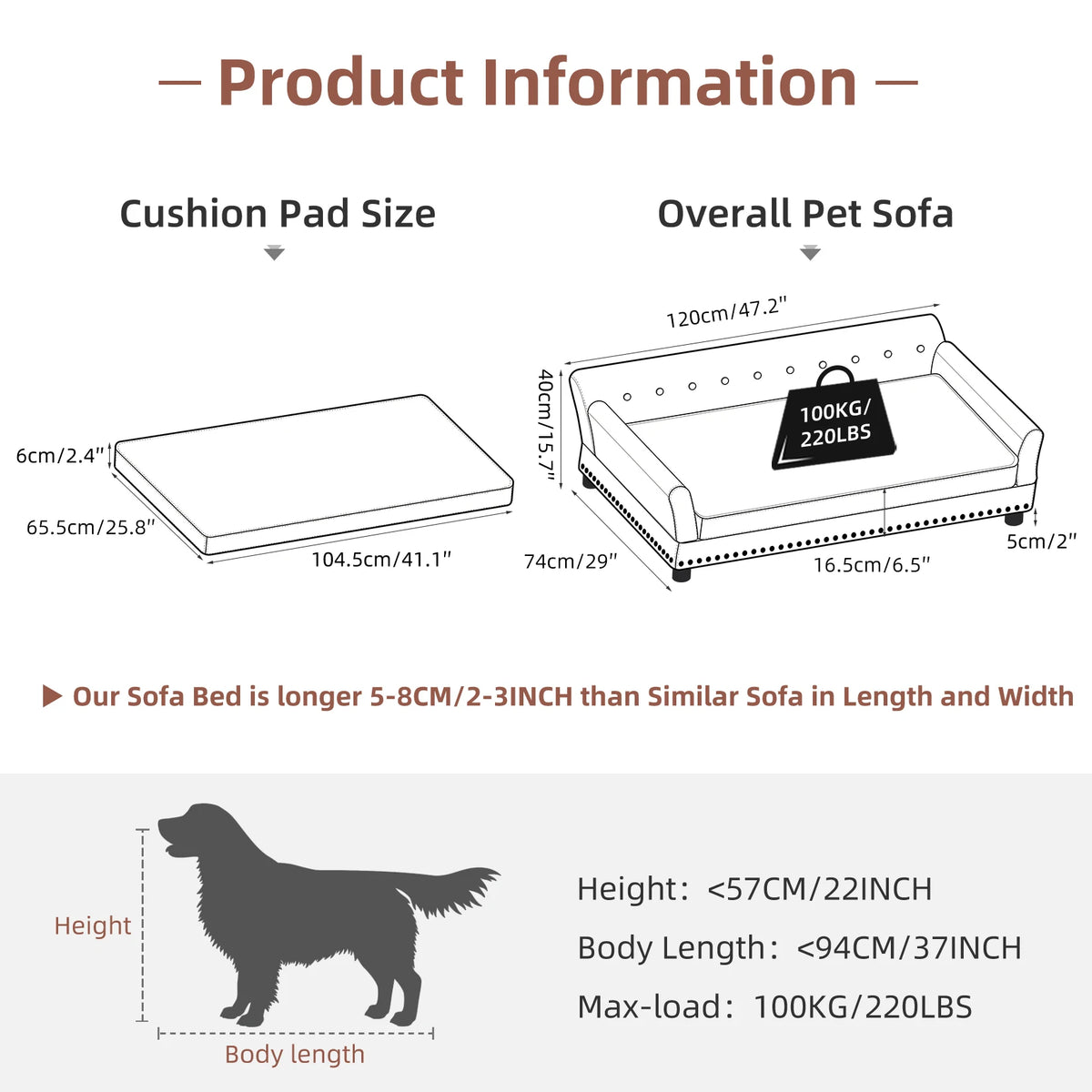 BingoPaw Waterproof Faux Fur Sofa Dog Bed With Removable Cushion