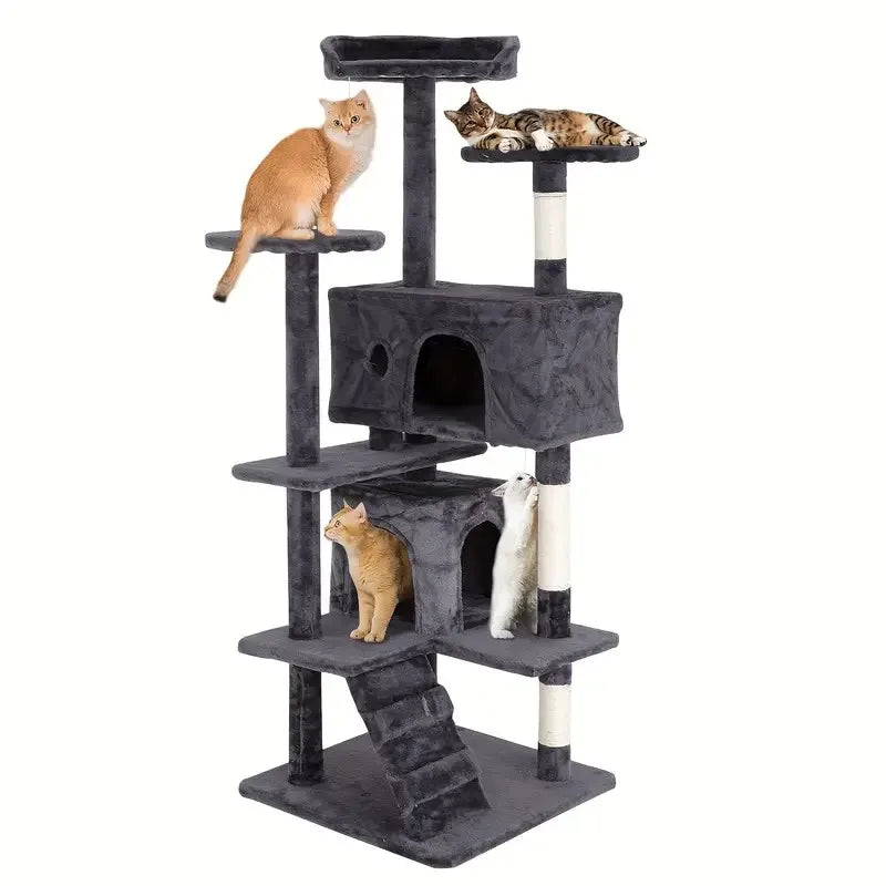 Cat Tree Tower With Sisal Posts And Dangling Ball