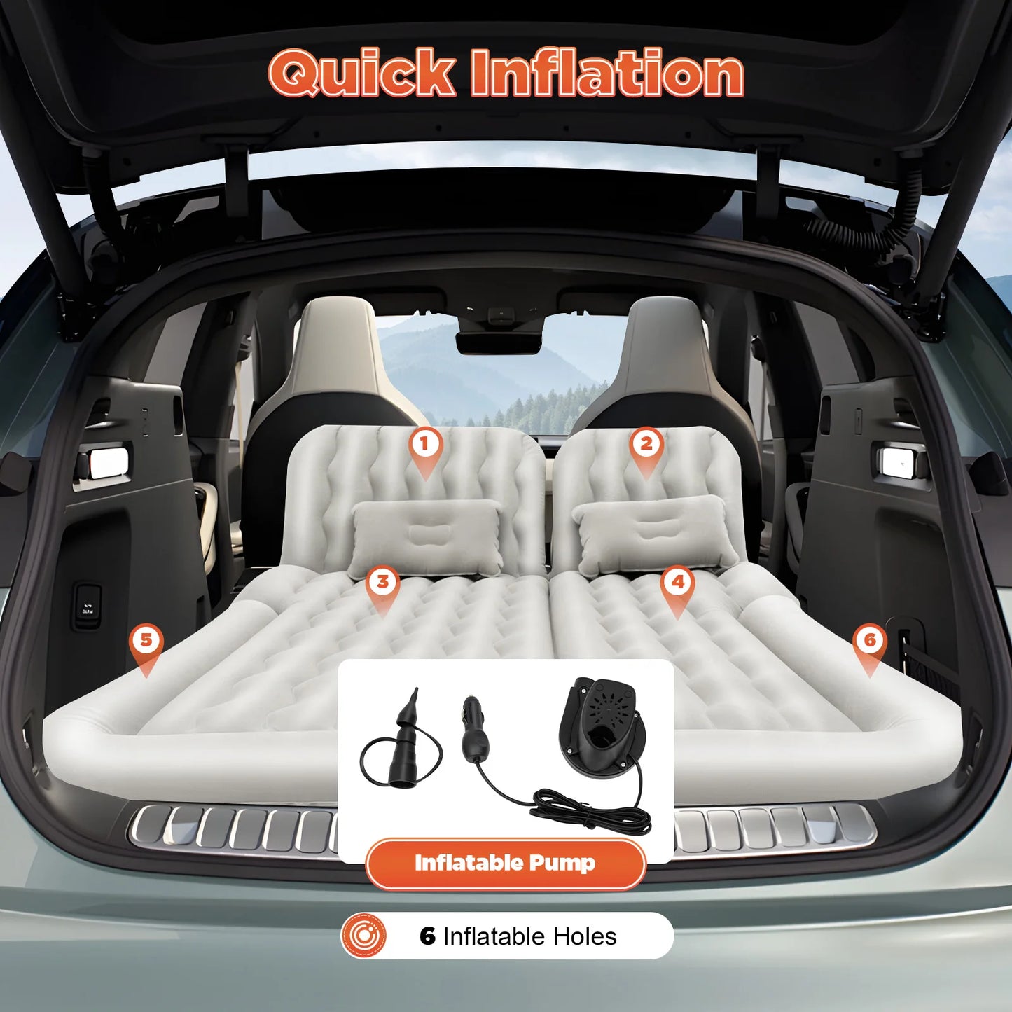 SUV Air Mattress With Pump For Car Trunk And Back Seat
