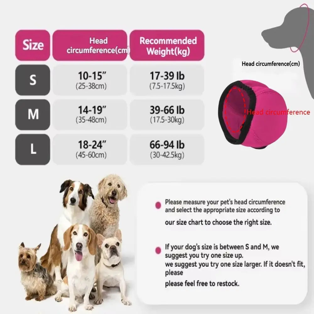 Noise Reduction Dog Ear Covers Waterproof Adjustable Calming Earmuffs